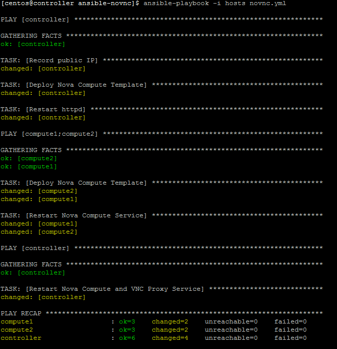 playbook output