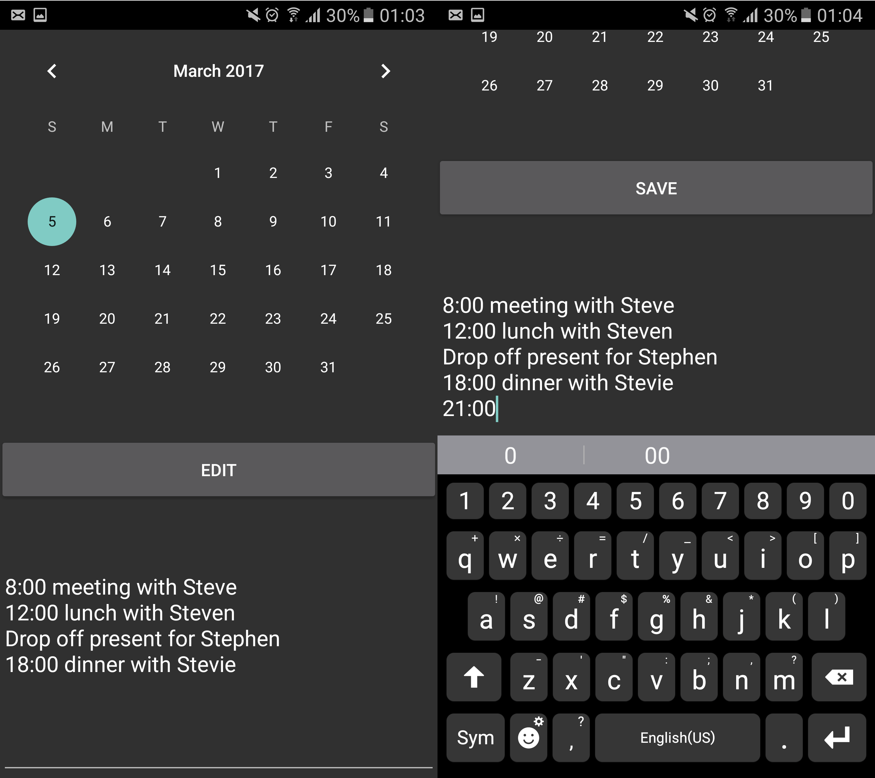 GitHub - kalenpw/Kalendar: Simple Calendar/Scheduling app for Android