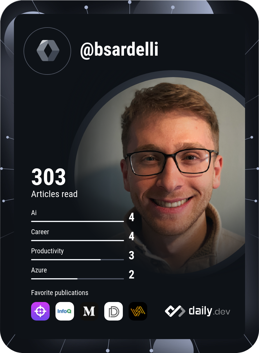 Brandon Sardelli's Dev Card