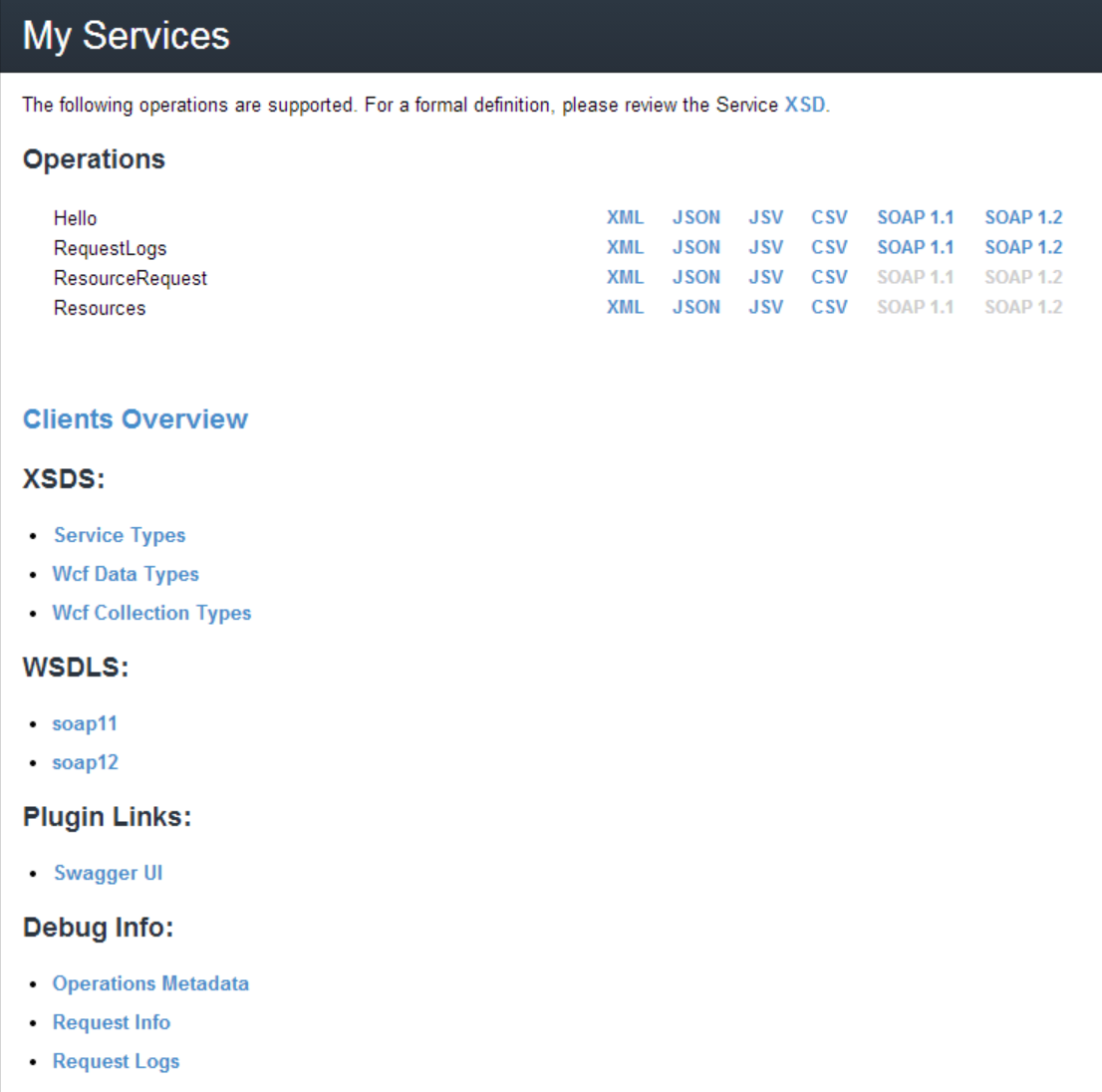 Debug Info Links
