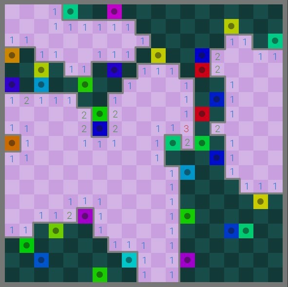 Snapshot of minesweeper