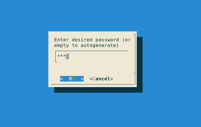 Password screen