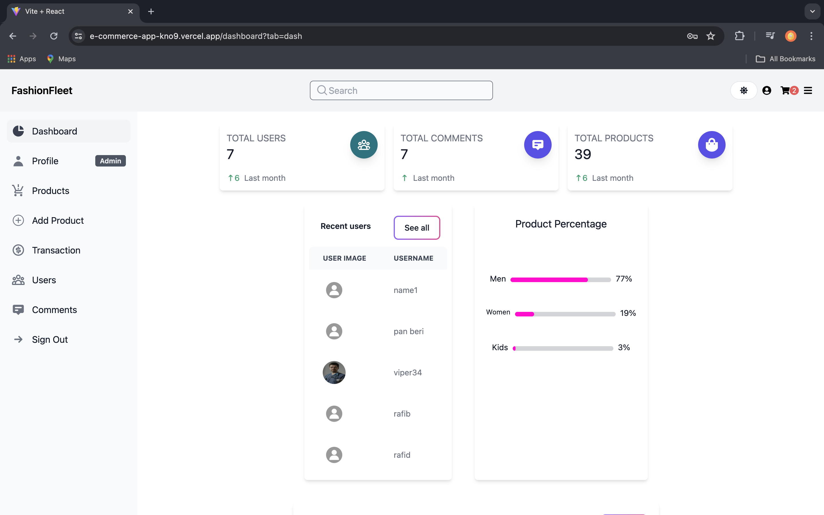 Admin Dashboard 1