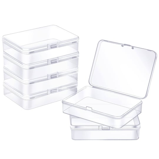 zorrita-6-pack-small-plastic-containers-with-hinged-lids-rectangle-clear-plastic-storage-boxes-for-b-1
