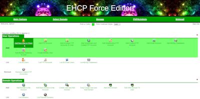 EHCP Force Edition Easy Hosting Control Panel Main Theme Screenshot