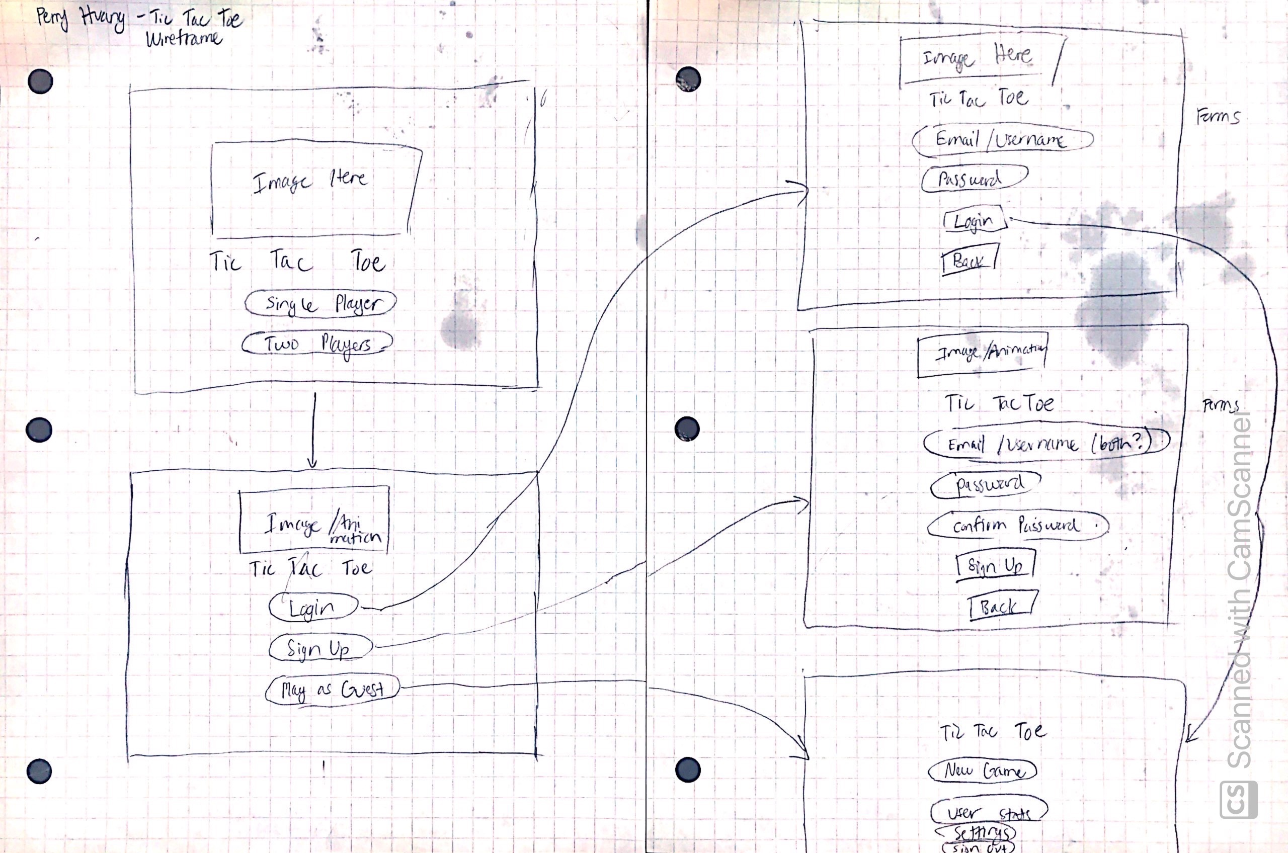 Wireframe Page 1