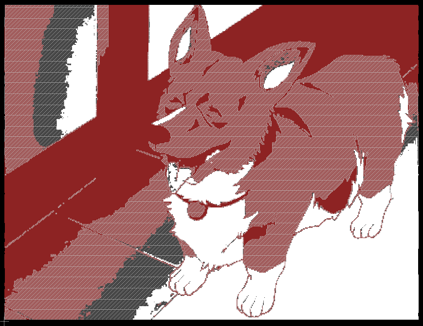 Drawing of a Pembroke Welsh Corgi rendered in the EAGLE board layout editor