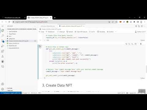 Create OCEAN Data NFTs YouTube Video