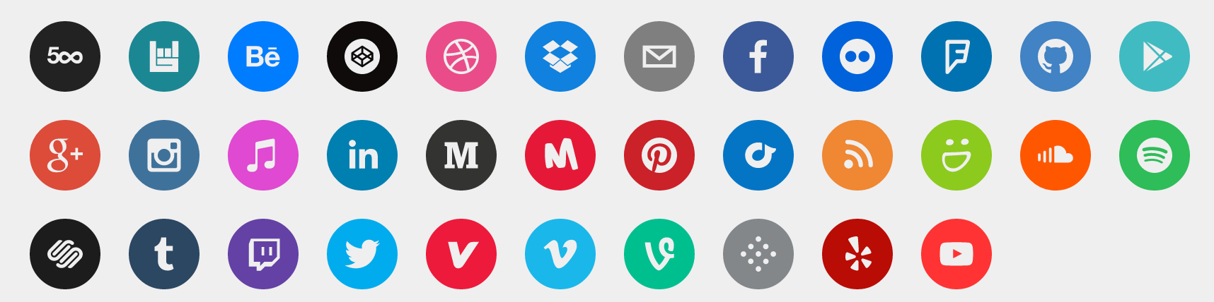social network icons