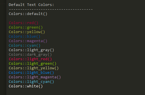 Text Colors