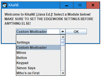 An image showing the location of the modloader on the main window.