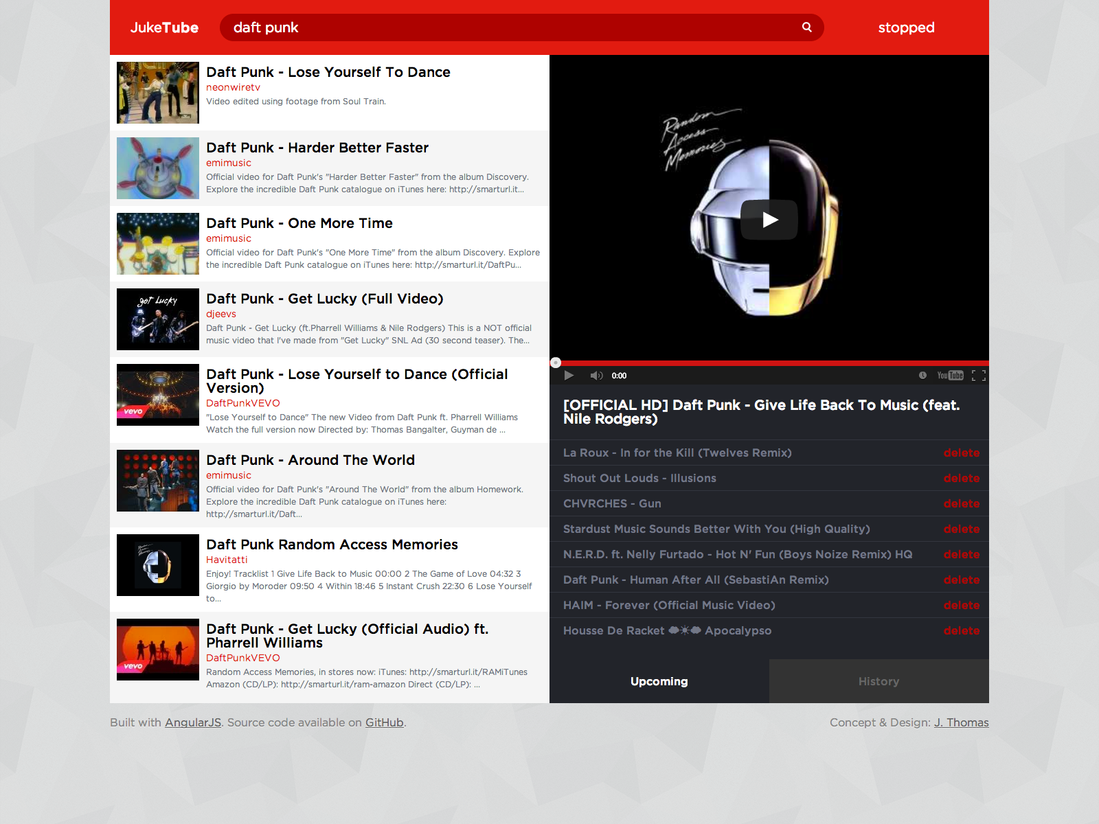 JukeTube screenshot