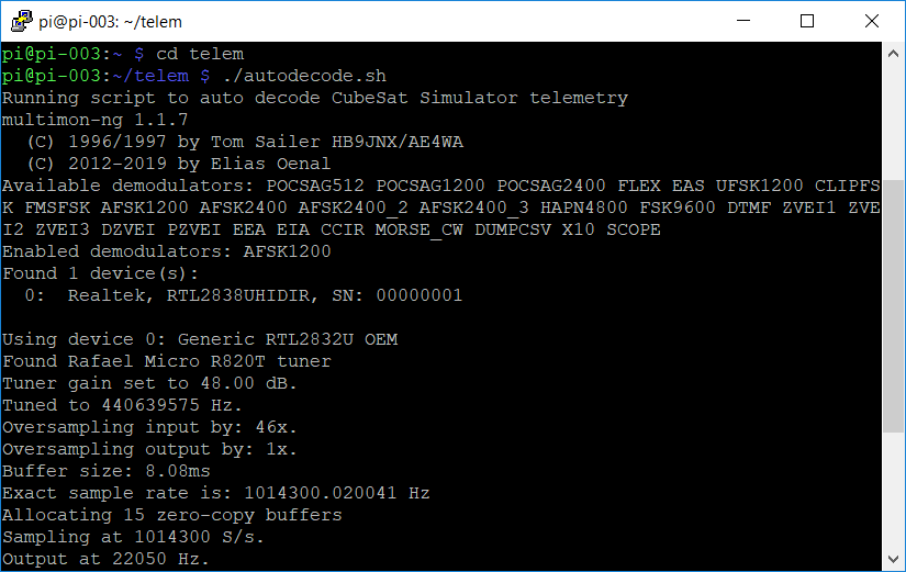Auto Decode Started