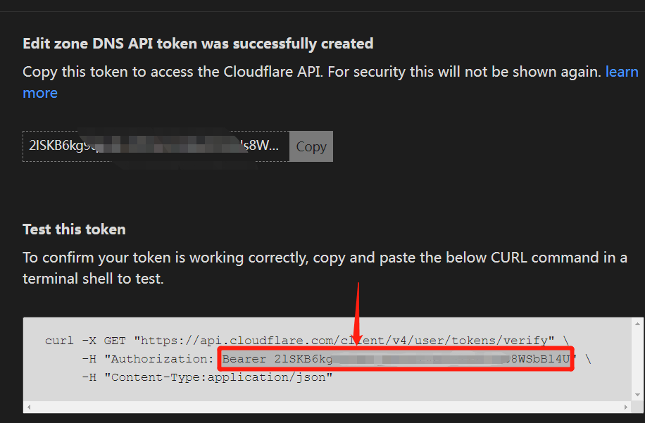 Cloudflare Token String