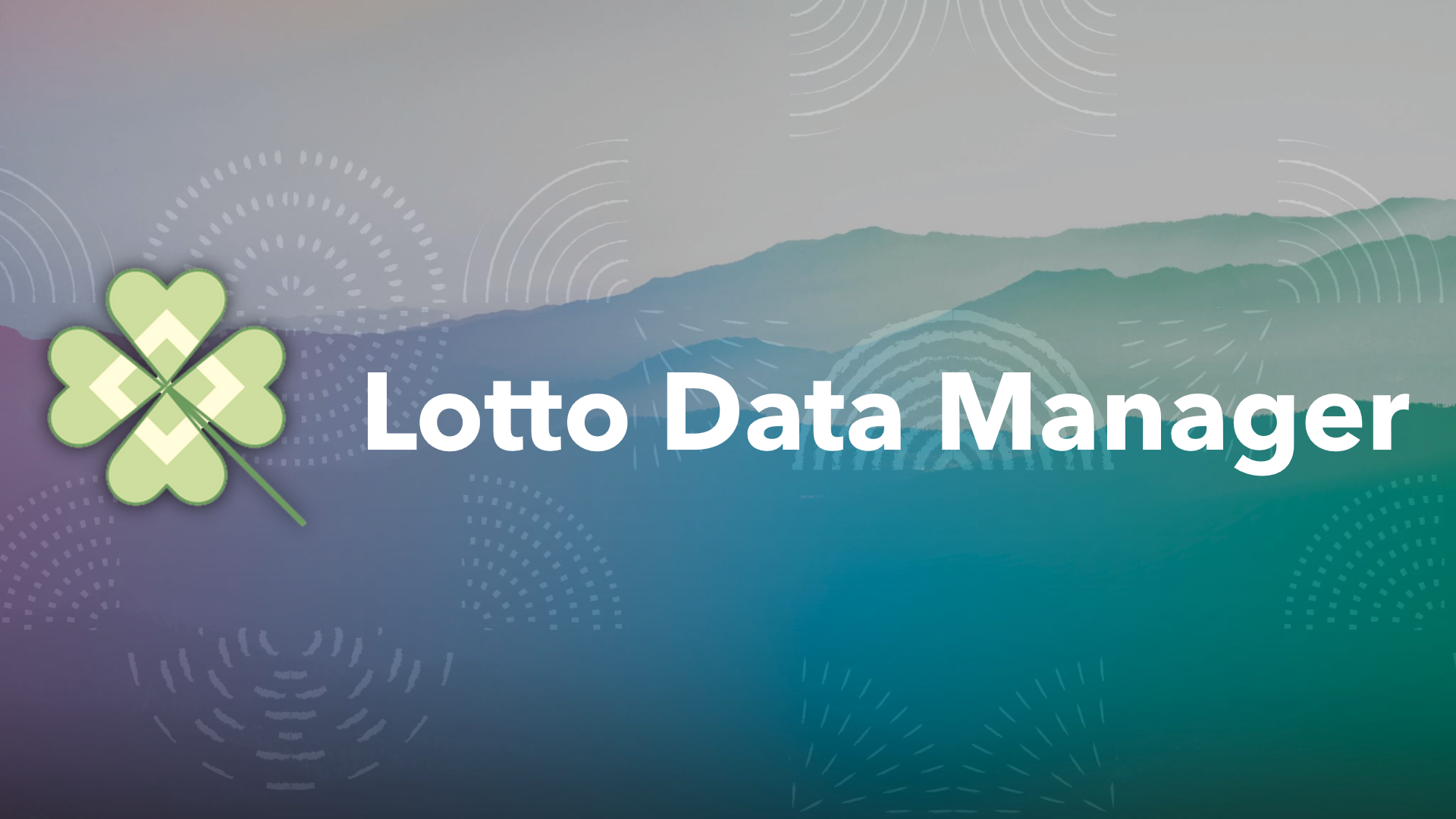 Lotto Data Manager Official Splash Screen