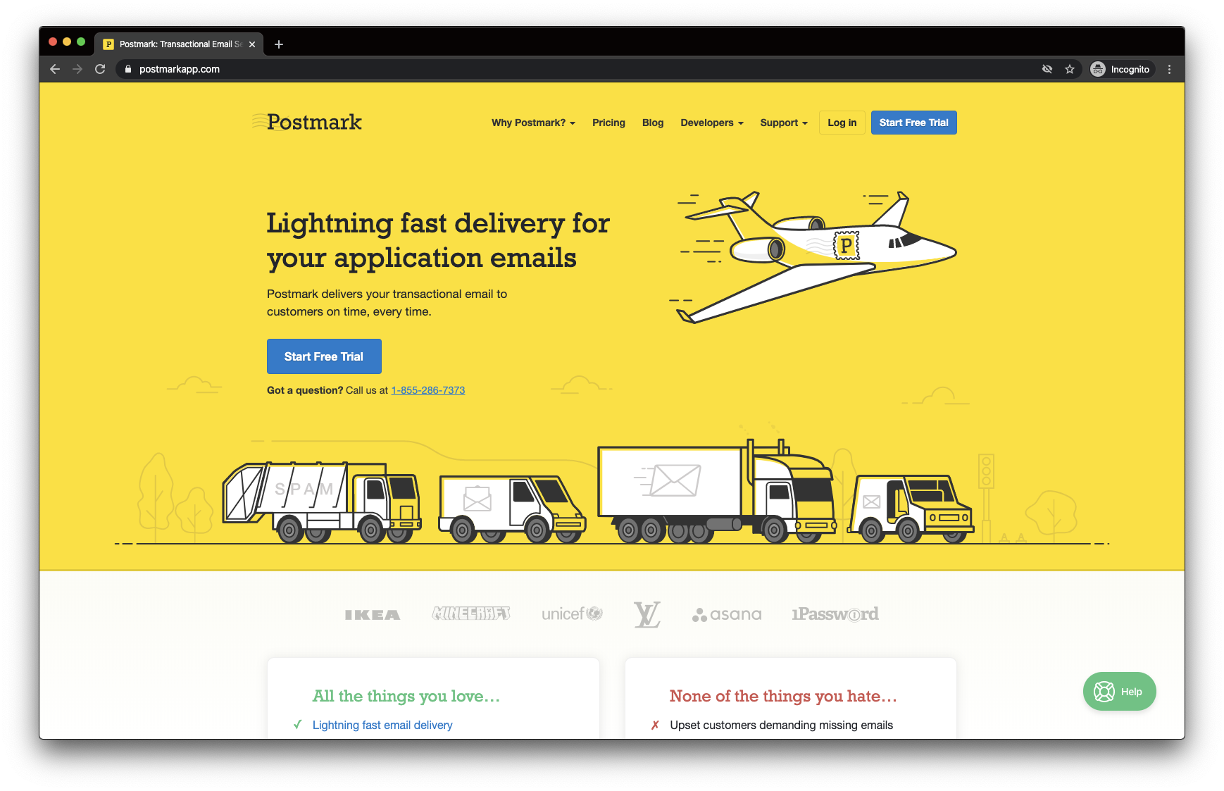 Postmark Landing Page