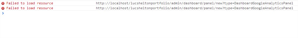 developer tools - httplocalhostlucsheltonportfolioadmindashboard