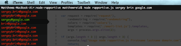 node-rapportive