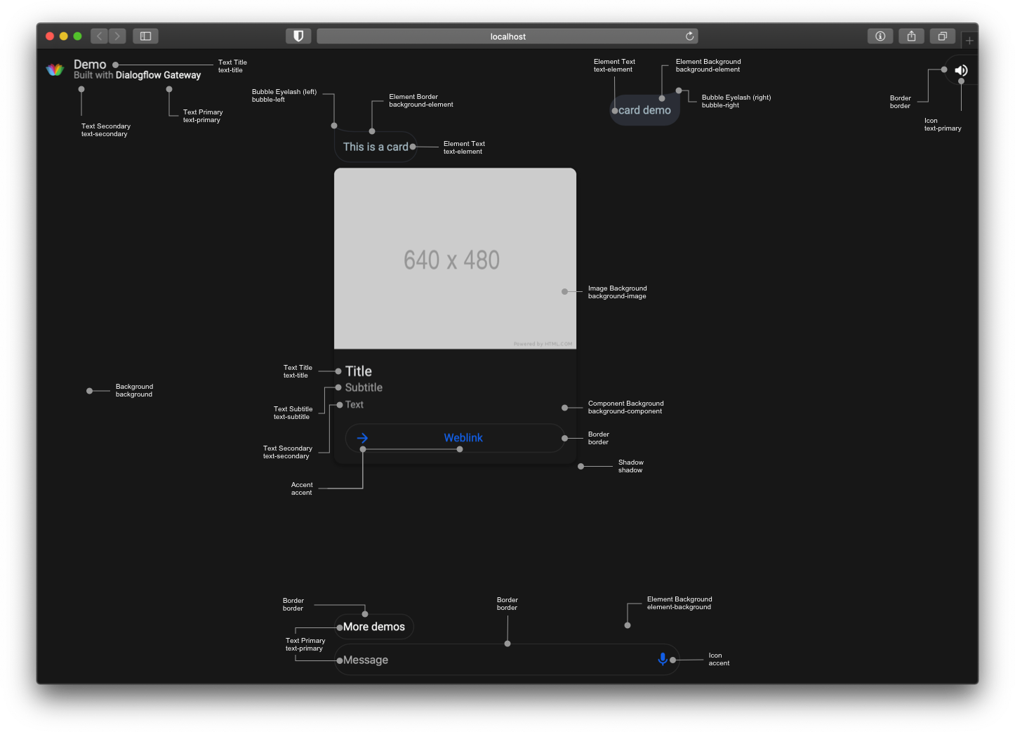 Theme Dialogflow for Web v2