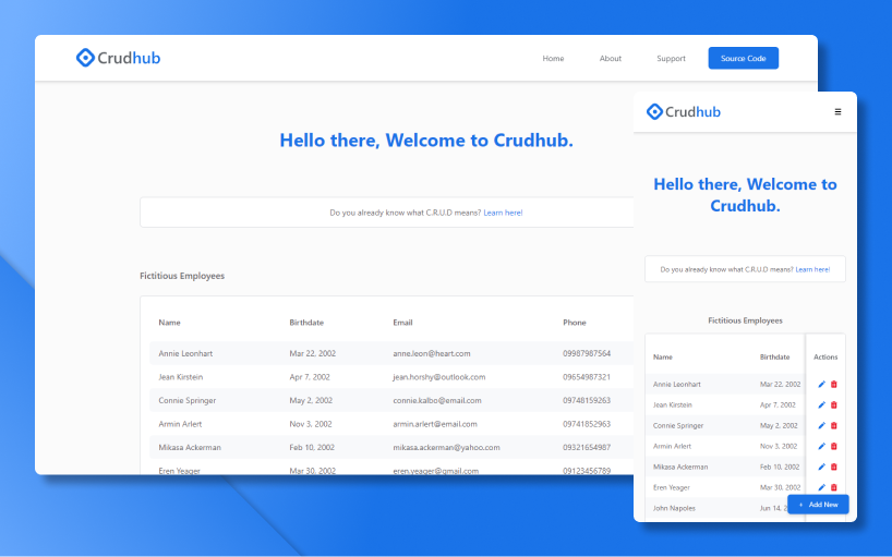 Crudhub UI Preview