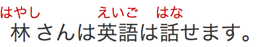 Rendered furigana