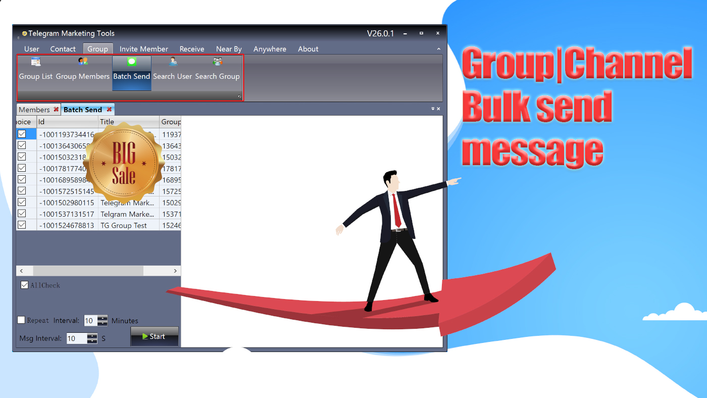 Telegram Marketing Tools Bulk Scraper/Extract/Add/Search/Invite Member|Join Group 45.1.1