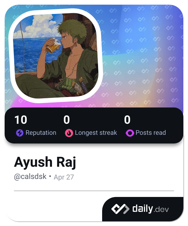 ayush Raj's Dev Card