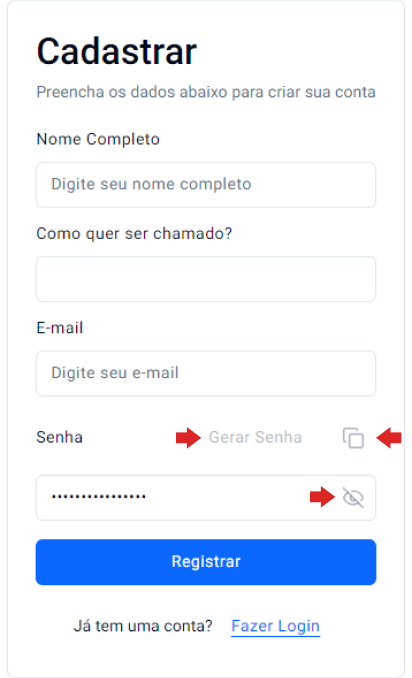 Registrar usuário