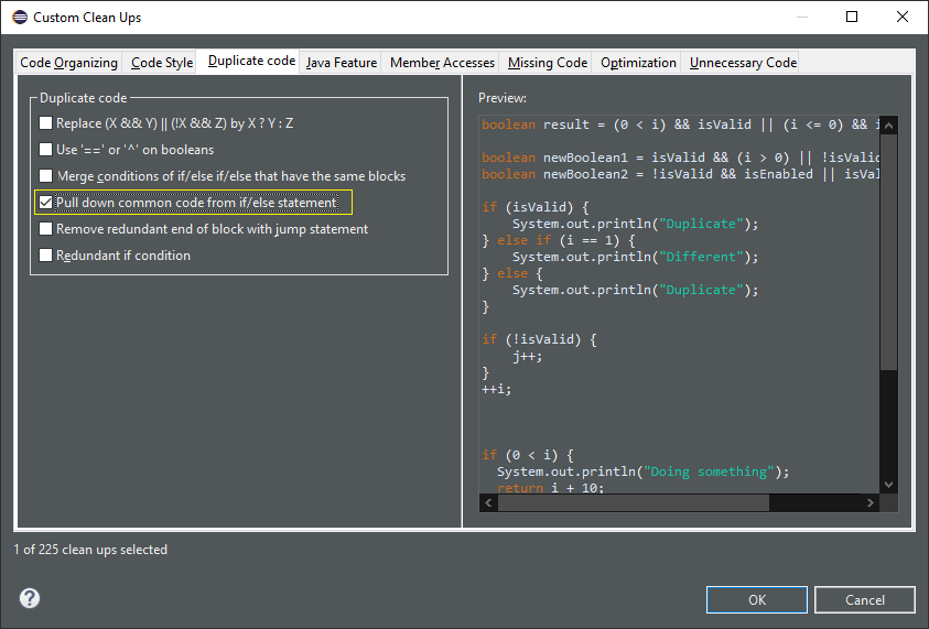 control flow merge preferences