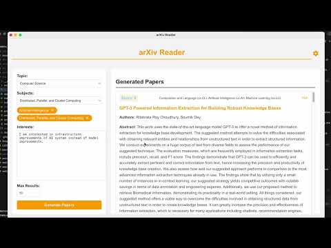 ArXiv Reader Demo