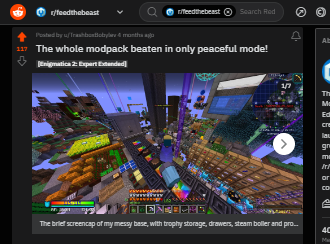 Modpack beaten in peaceful mode