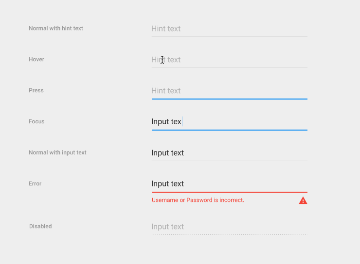 material text field