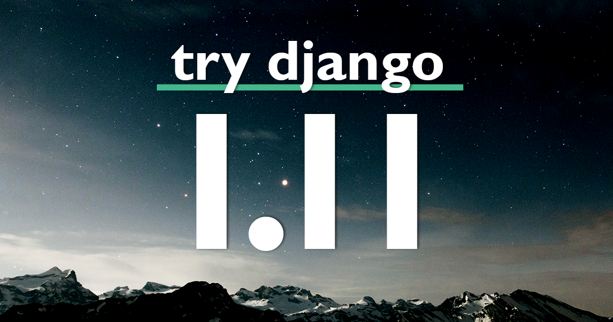 Try Django 1.11 Logo