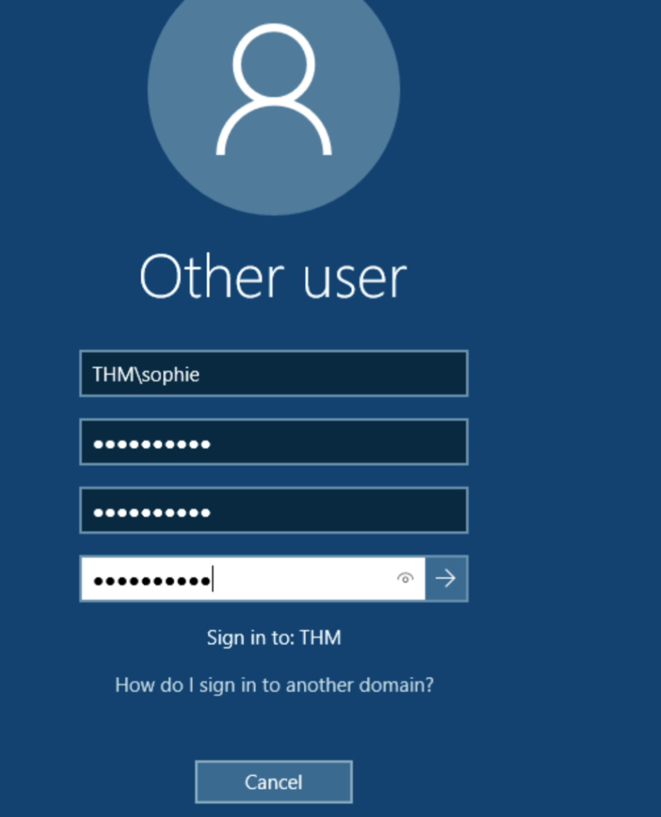 Showing the Password change process a typical user would do.