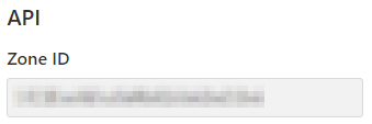 Zone ID from Cloudflare