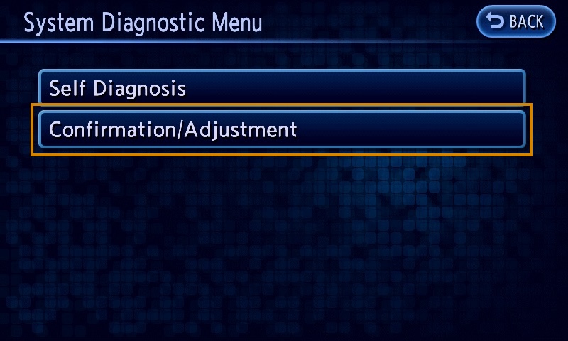Diagnostic menu
