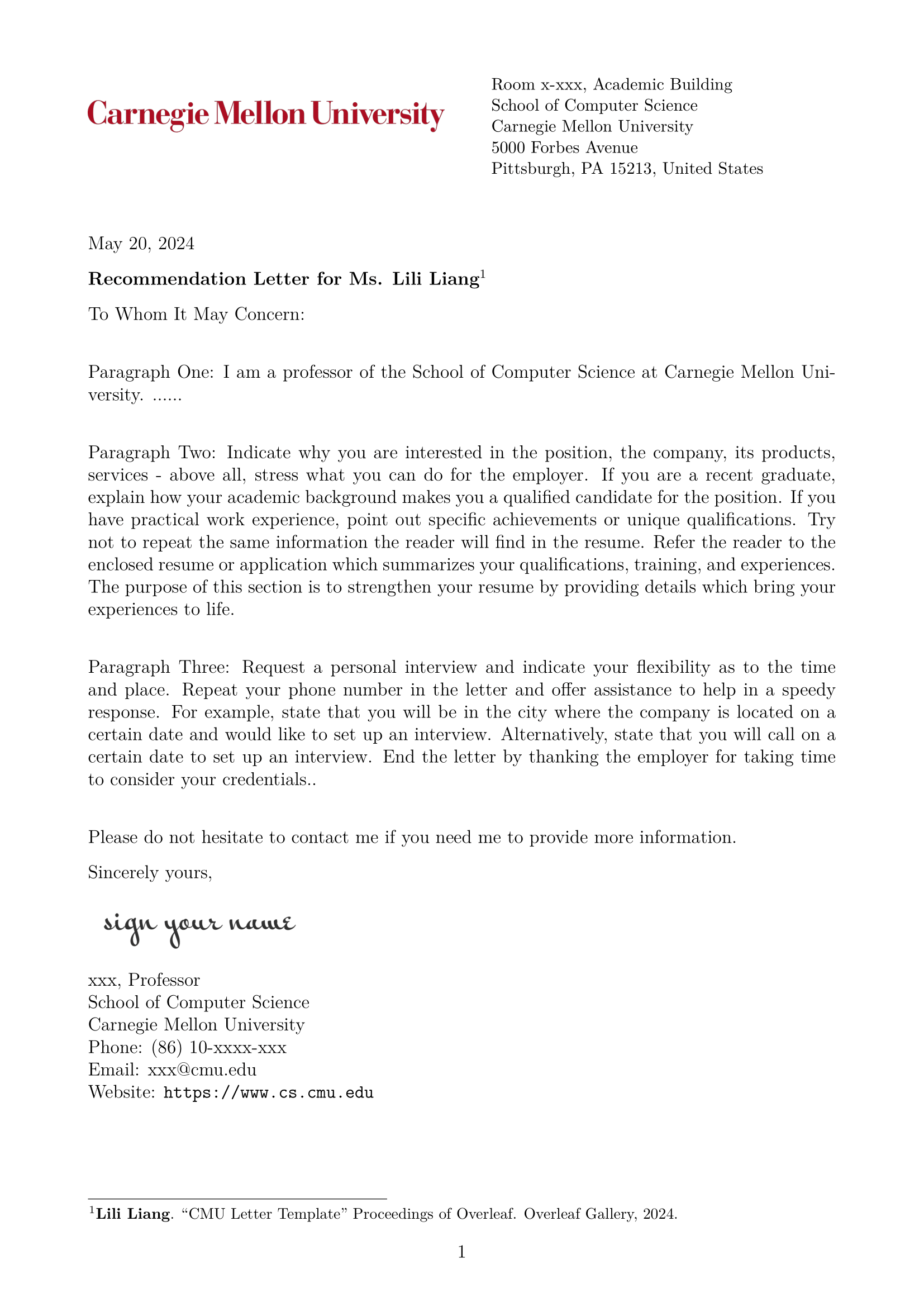 CMU-Letter
