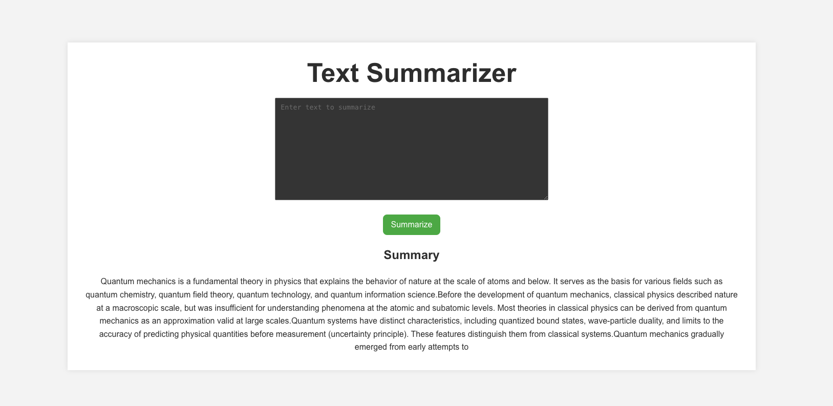 Text Summarizer App