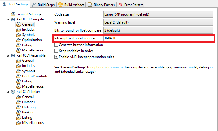 Simplicity Studio Interrupt Offset address