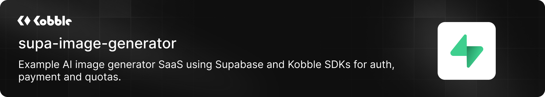 Supabase image generator with Kobble
