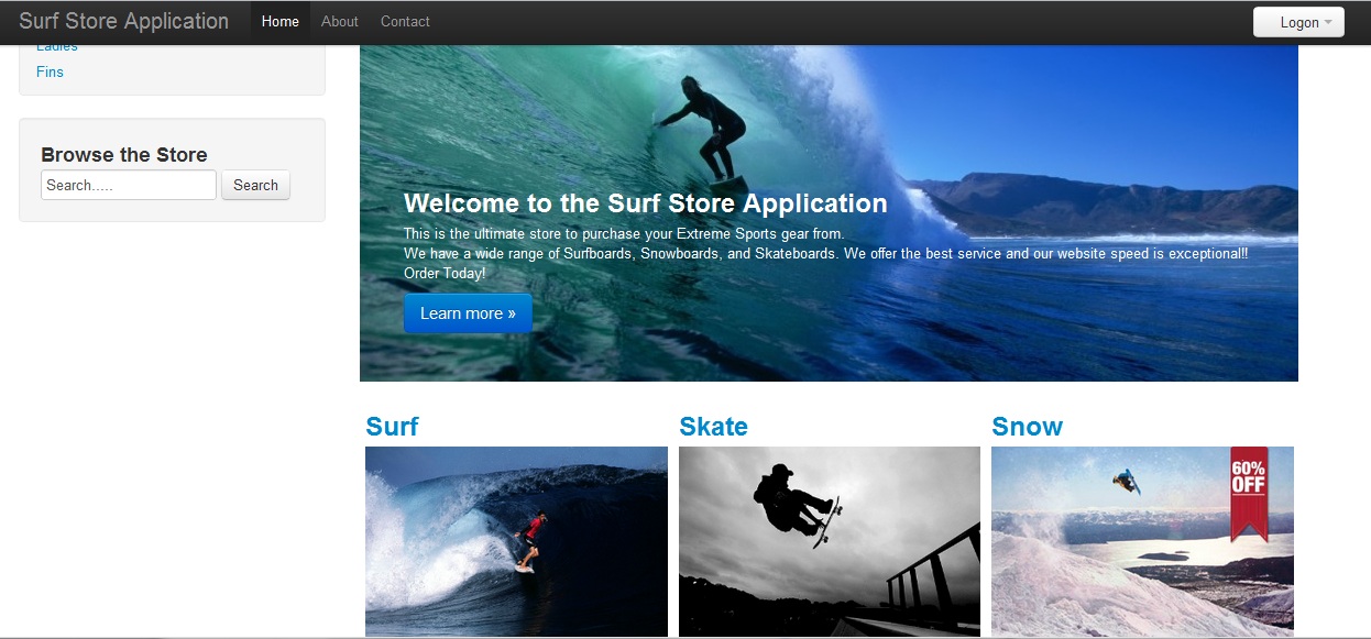 Surf Store Application