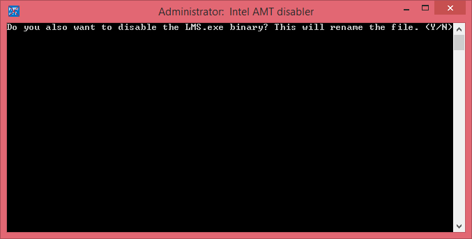 Intel AMT disabler