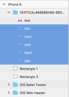 Spacing measurement layer with background elements selected.