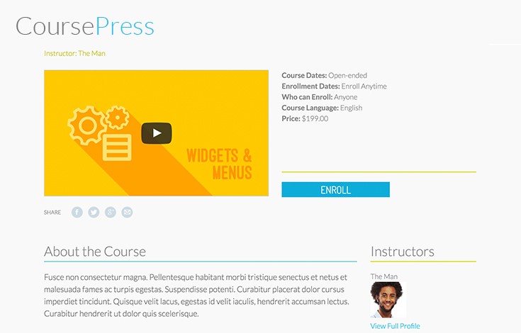 Make you courses interactive with video, audio, quizzes and other downloadable media.