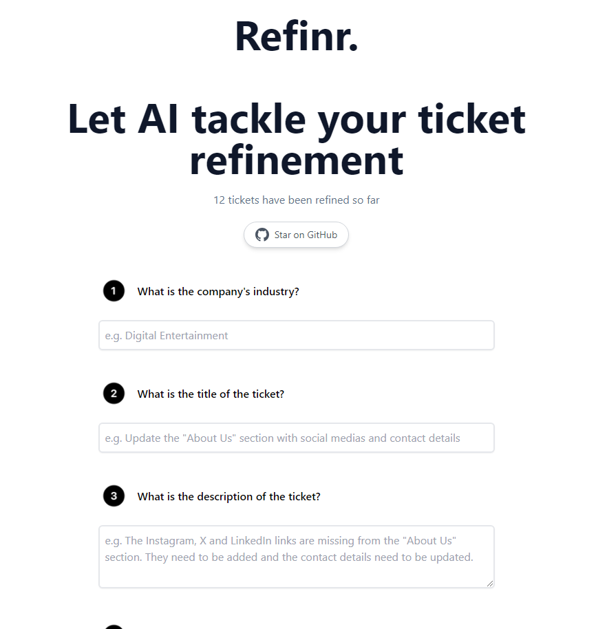 Screenshot of refinr