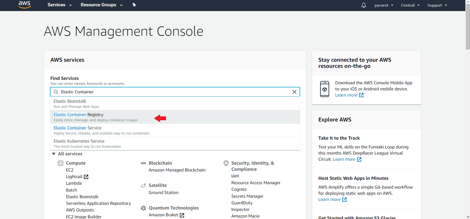 AWS Console