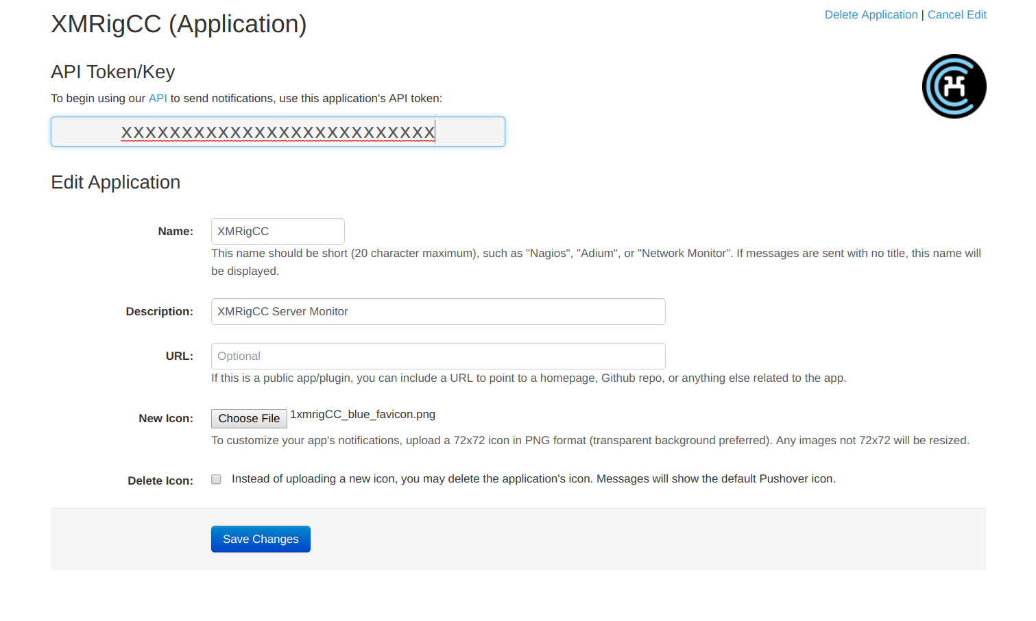 Create Api Token/Key