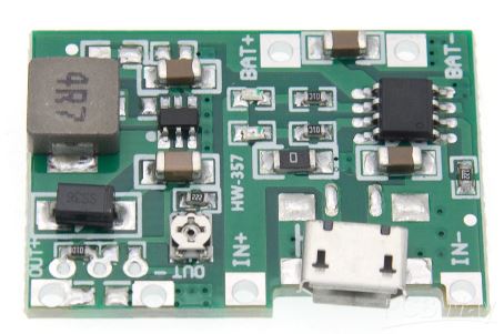 LiPo charging module with DC-DC converter