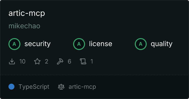 artic-mcp MCP server