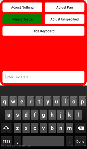 adjust resize keyboard up